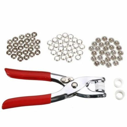 Tich Button Machine Plier Metal Body with 50 Buttons