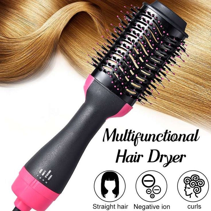 BuytheBliss® Hot Air Brush Multi-Function HairDryer Straightener Curler CombOne Step Professional Salon Hai..