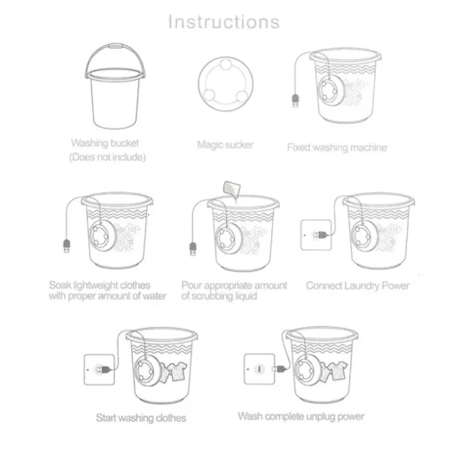 BuytheBliss®3 In 1 Mini Washing Machine Portable Rotating washer