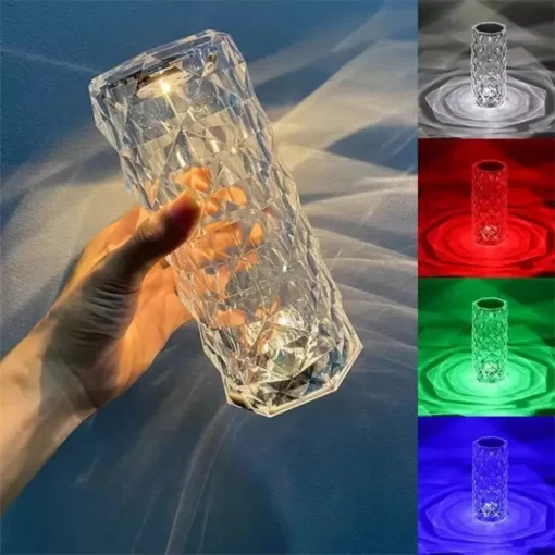 BuytheBliss® Crystal Lamp Diamond Light Projector 16 Colors Touch & Remote Control