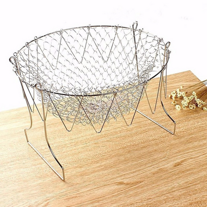 BuytheBliss® Multipurpose Foldable Stainless Steel Fry Basket